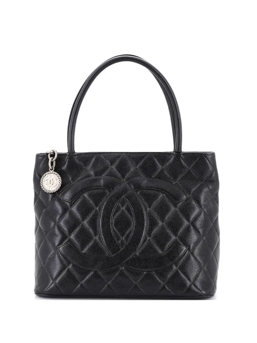 Chanel Medallion Tote Quilted Caviar #228144C24B